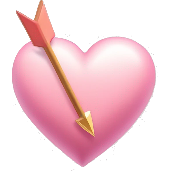 pastel pink heart with an arrow going through it and sparkles emoji