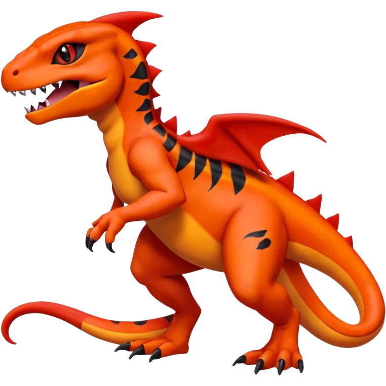 Guilmon-Salandit-Charmeleon-Fakémon-hybrid-creature (full body)  emoji
