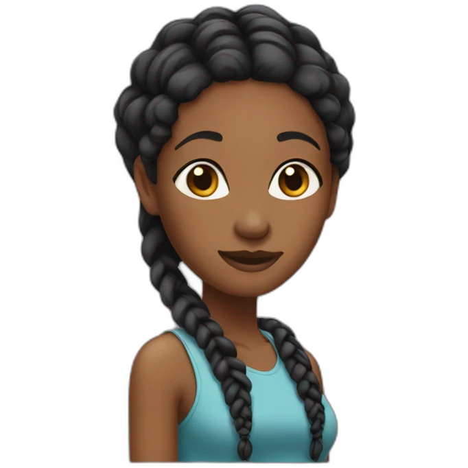Black woman with braids emoji