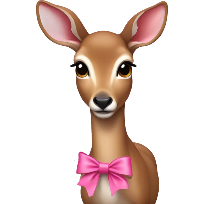 doe with a pink bow emoji