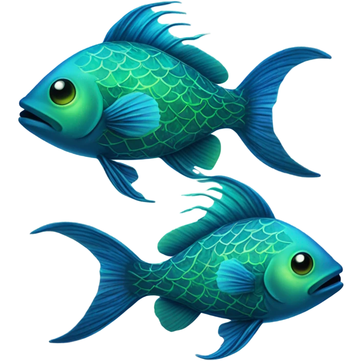Bioluminescent fish emoji