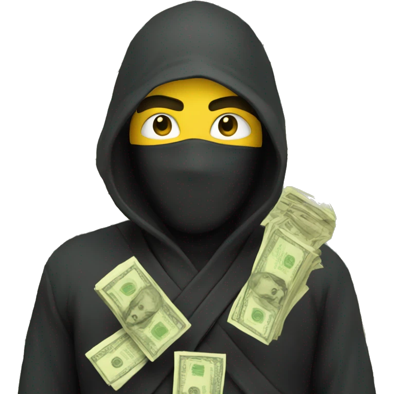 ninja with money emoji
