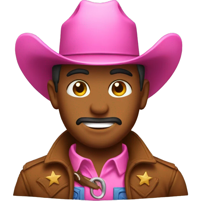 Cowboy emoji but the hat is pink emoji