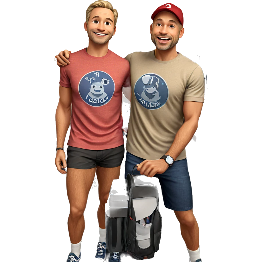 smiling boys indoors together emoji