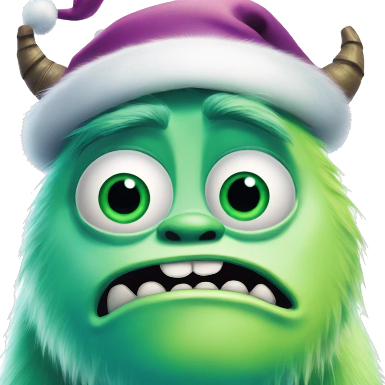 Monsters Inc christmas mood one eye  emoji