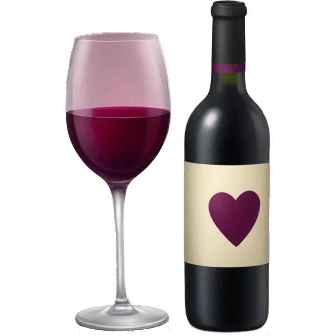 Corazón vino  emoji