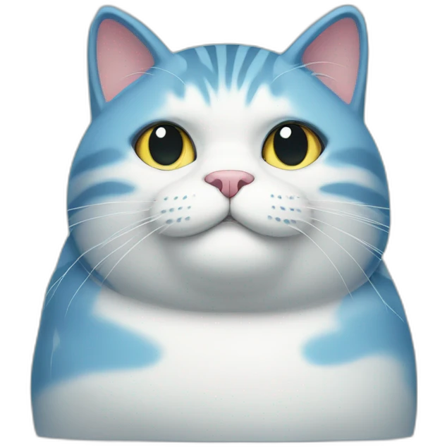 blue fat cat emoji