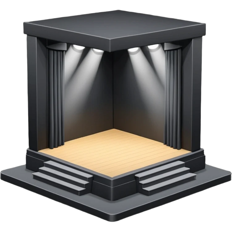 black box theatre maquette stage emoji