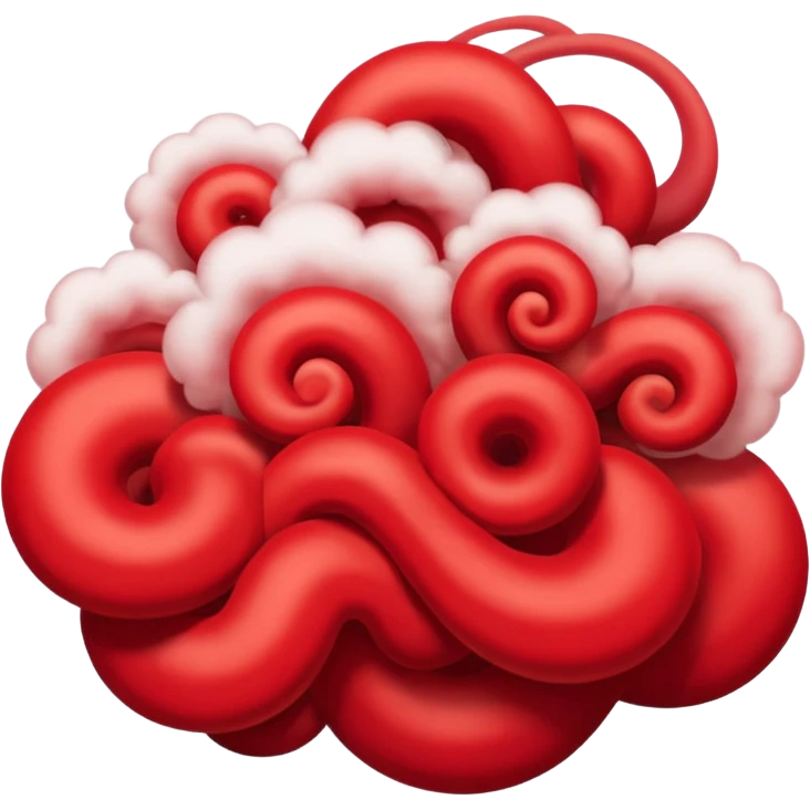 Nube roja como las de akatsuki de naruto emoji