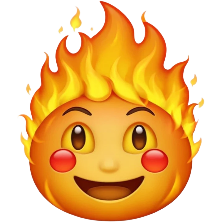 Emoji lighting itself on fire emoji