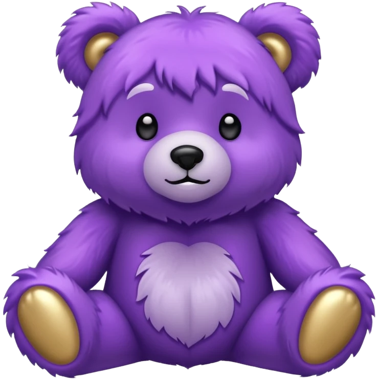 glitter purple and cian bear emoji