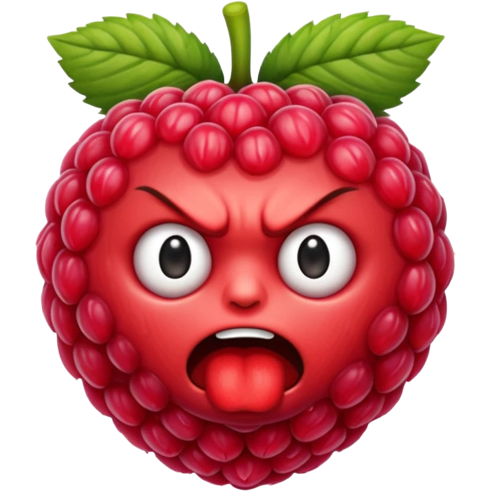 angry raspberry emoji