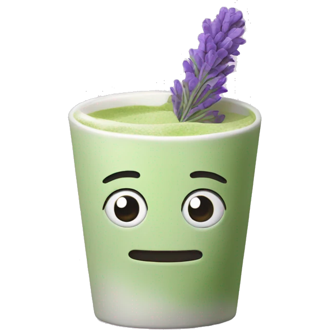 Lavender matcha emoji
