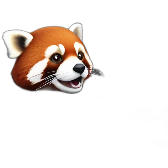 Red panda sitting in driver’s seat of a black Aston Martin emoji