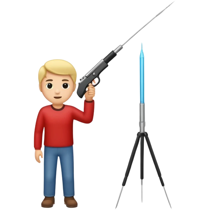 Man shooting up with needle emoji