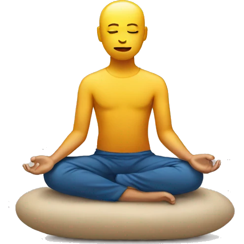 Meditating emoji with star emoji