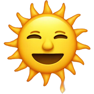 The sun smoking emoji