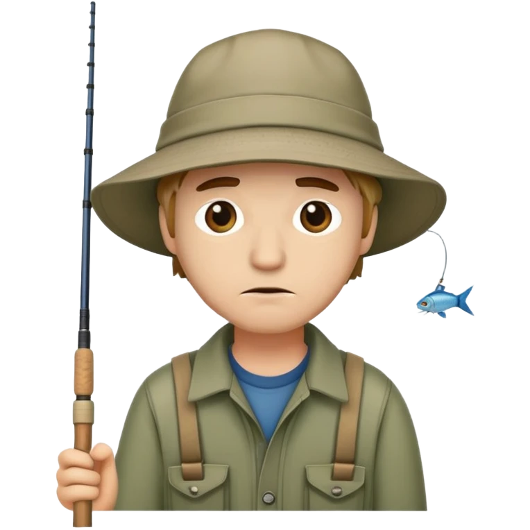 Pêcheur triste emoji