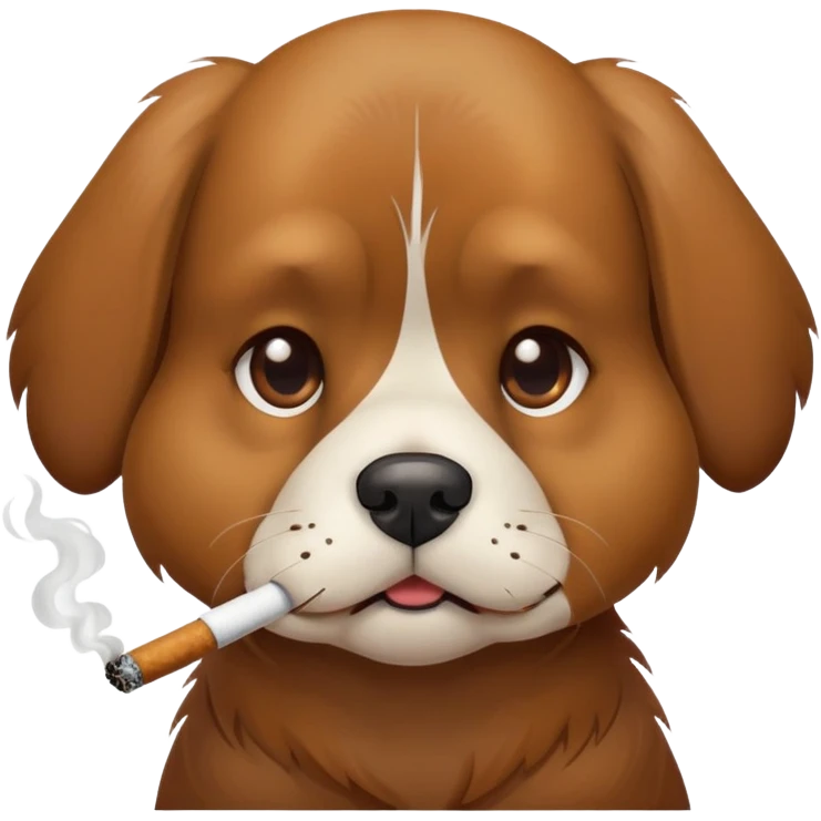 Dog smoking emoji