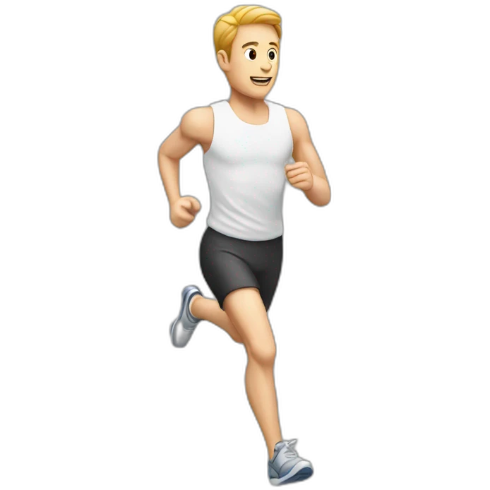 A white man who is running emoji