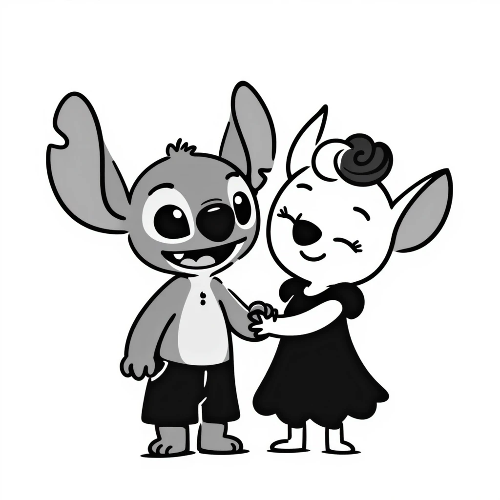 Stitch and Angel emoji