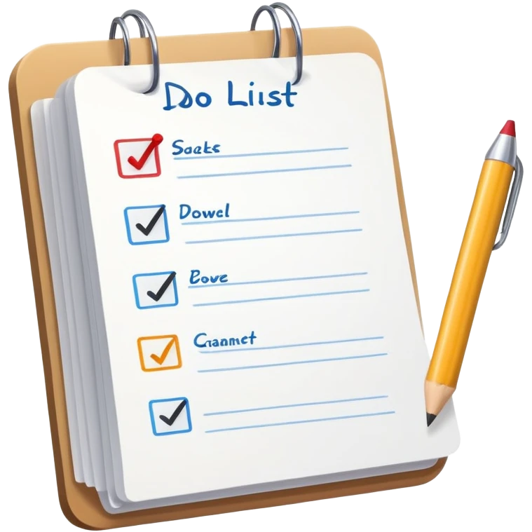 completed to-do list with all items checked off emoji