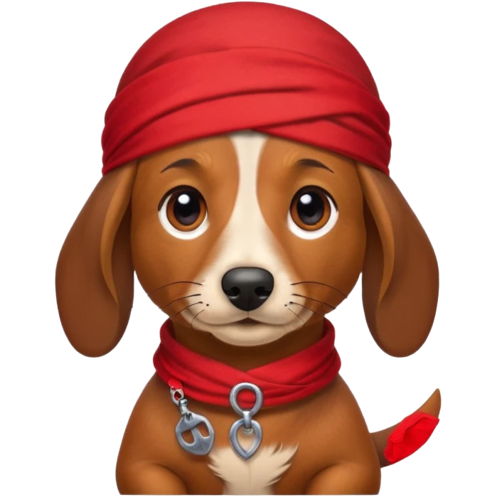 Perro salchicha pirata emoji