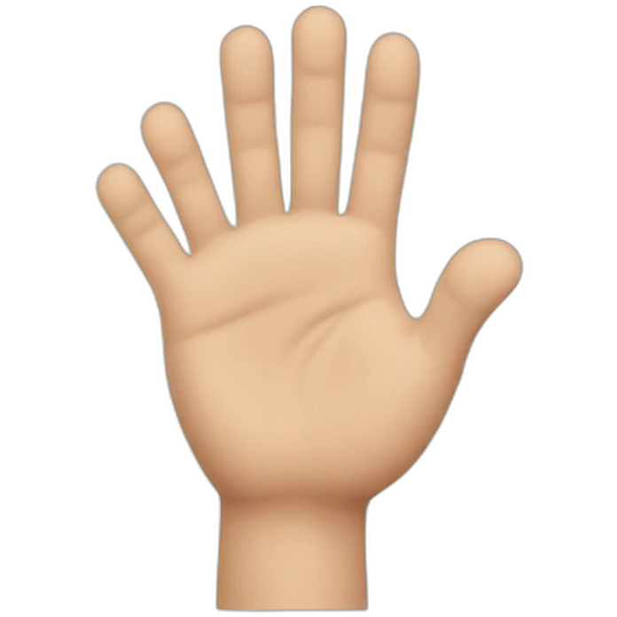Hand hello emoji
