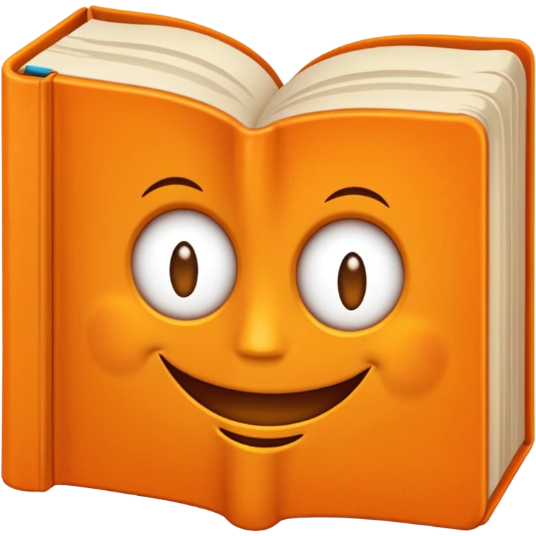 orange book 📙 smilely face on it emoji
