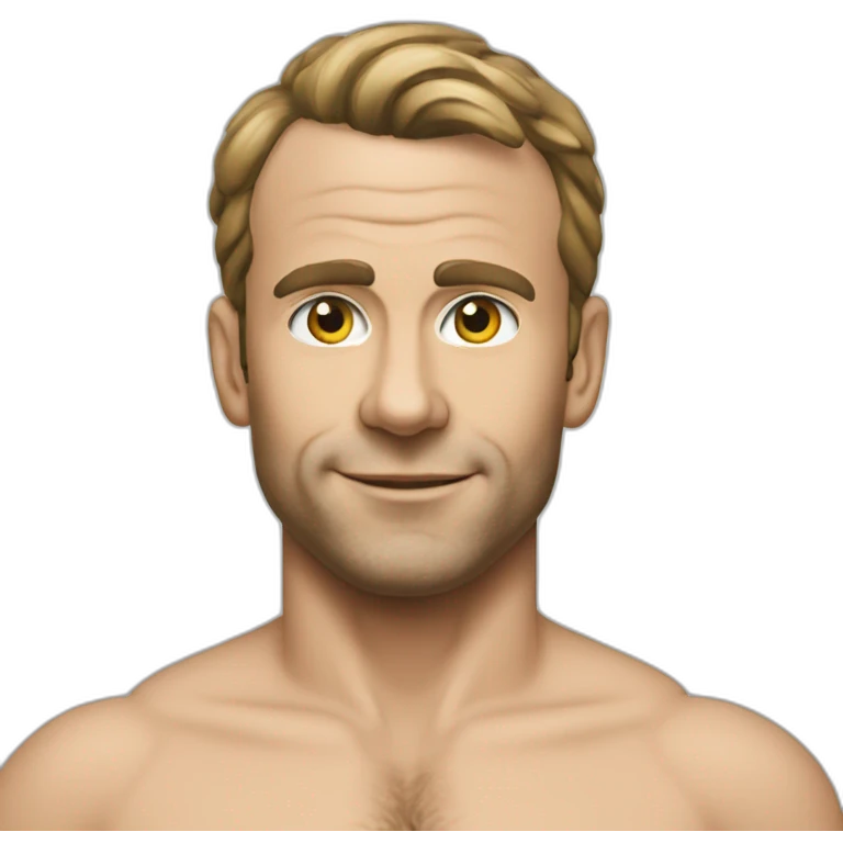 Macron en maillot de bain emoji