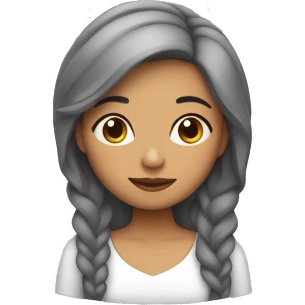mujer morena, con cabello lacio dormida emoji