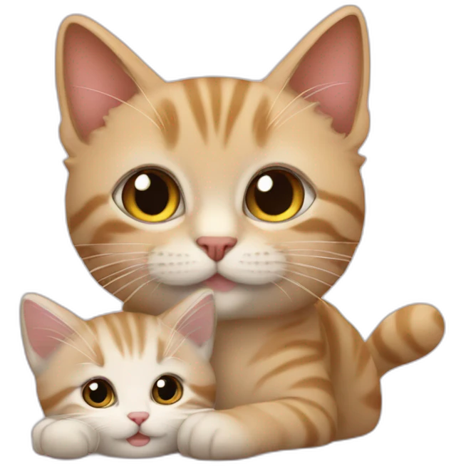Chaton et sa maman emoji