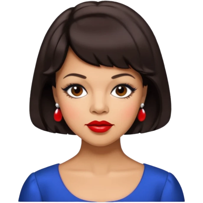 Florence Ballard with dark brown hair emoji