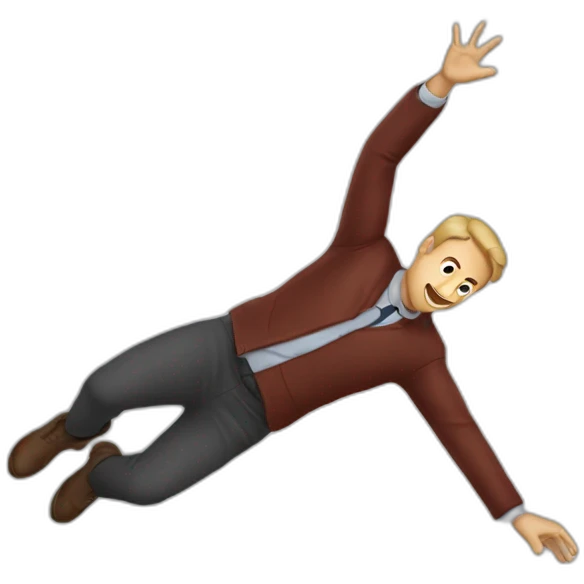 man falling to the left back forward emoji