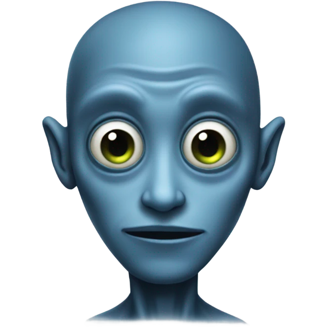 Blue alien emoji