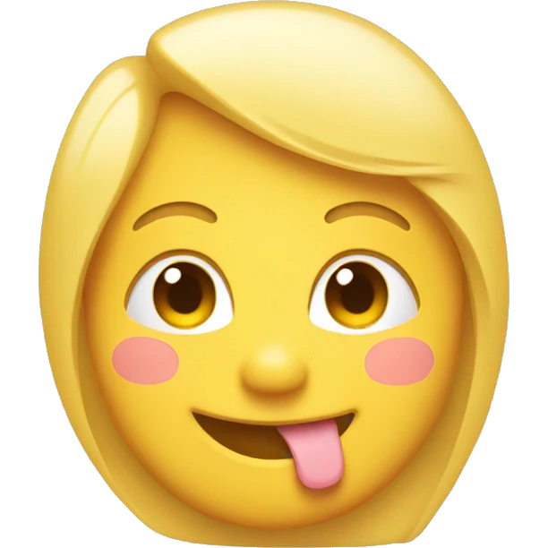 smiling yellow emoji face with blush emoji