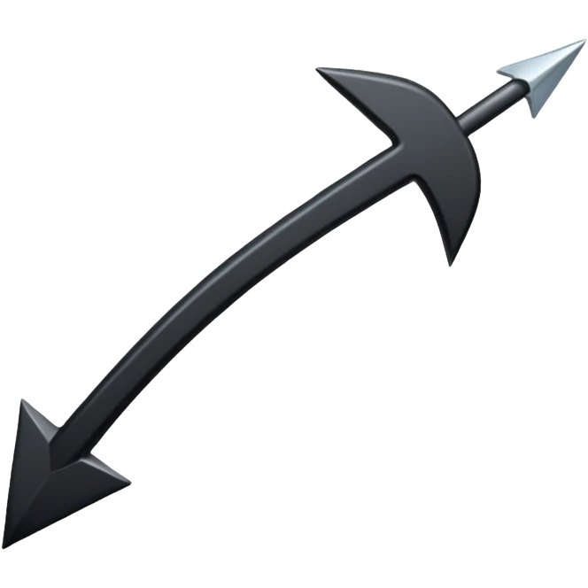 only a black arrow emoji