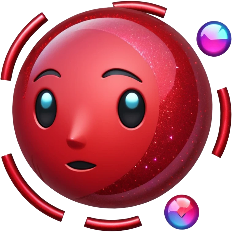 red glitter cyberpunk emoji