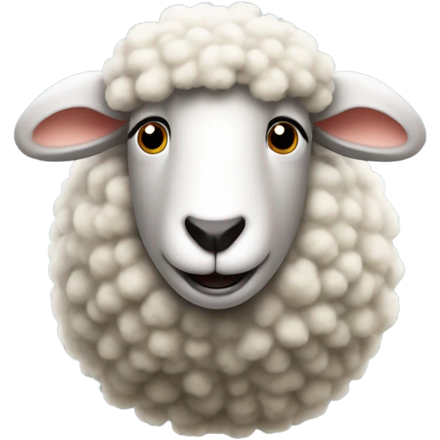 Realistic sheep emoji