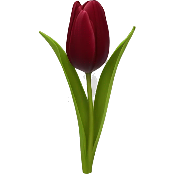 Dark red tulip emoji