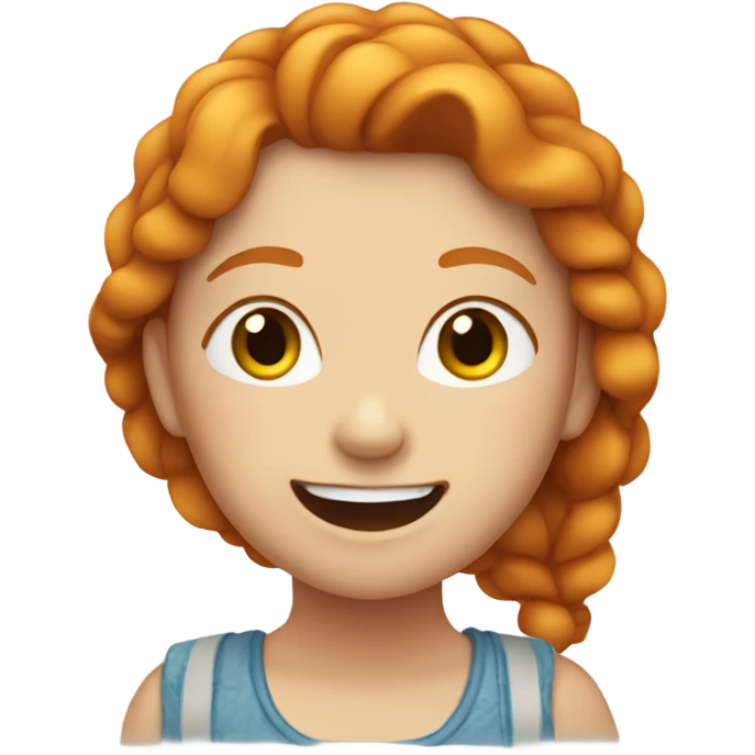 ginger girl happy emoji