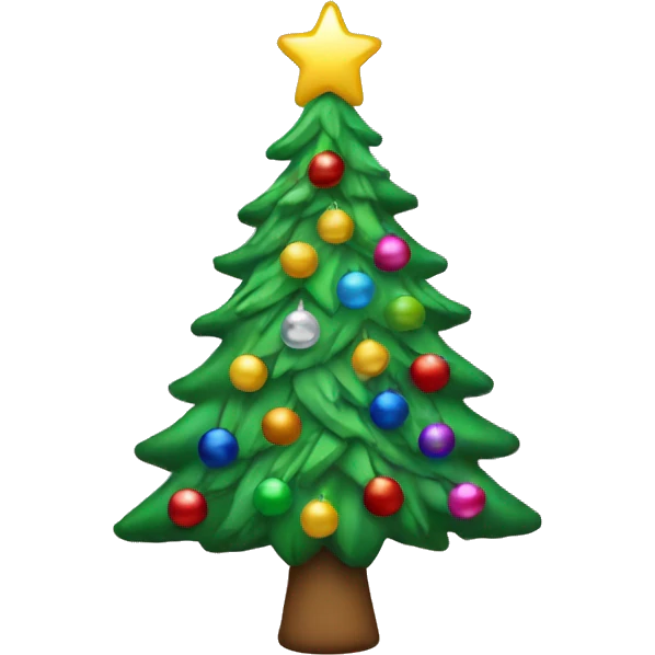 A tacky colorful Christmas tree  emoji