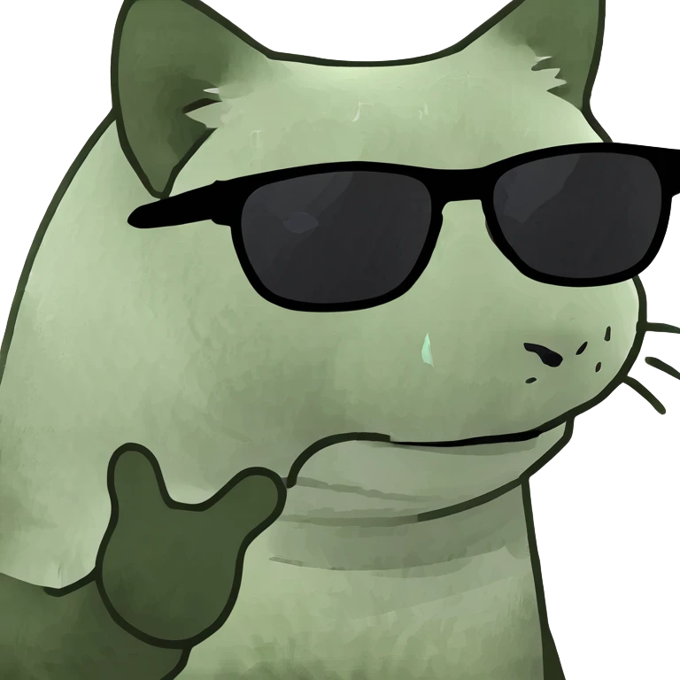 Cat with sunglasses emoji