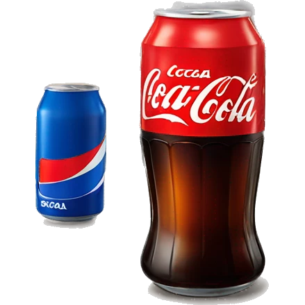 Coca cola on a pepsi table emoji