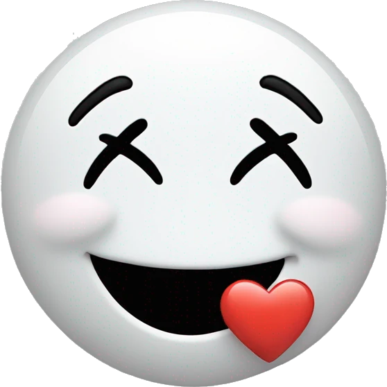 Smiley face blowing kiss emoji