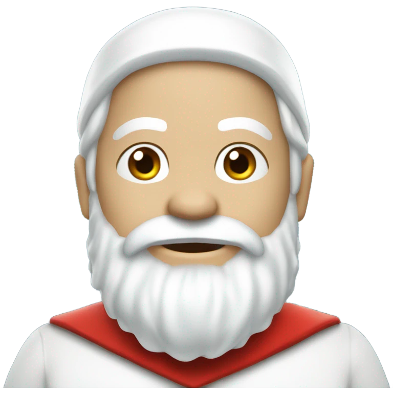 Merry Christmas white Santa player emoji