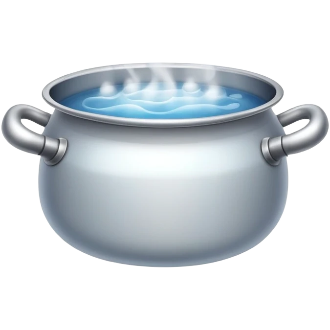 pot with boiling water and steam rising emoji