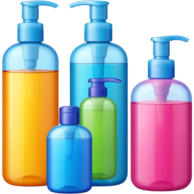 3 shampoo bottles  emoji