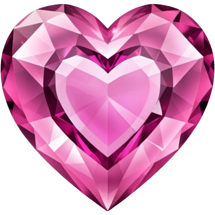 glitter pink crystal heart emoji