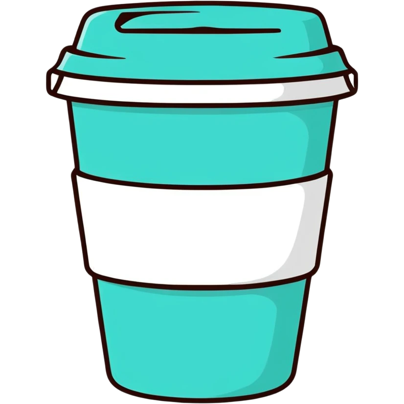 Aqua coffee cup emoji